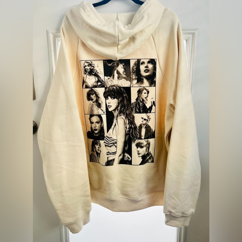 Taylor Swift Eras Tour Beige Hoodie